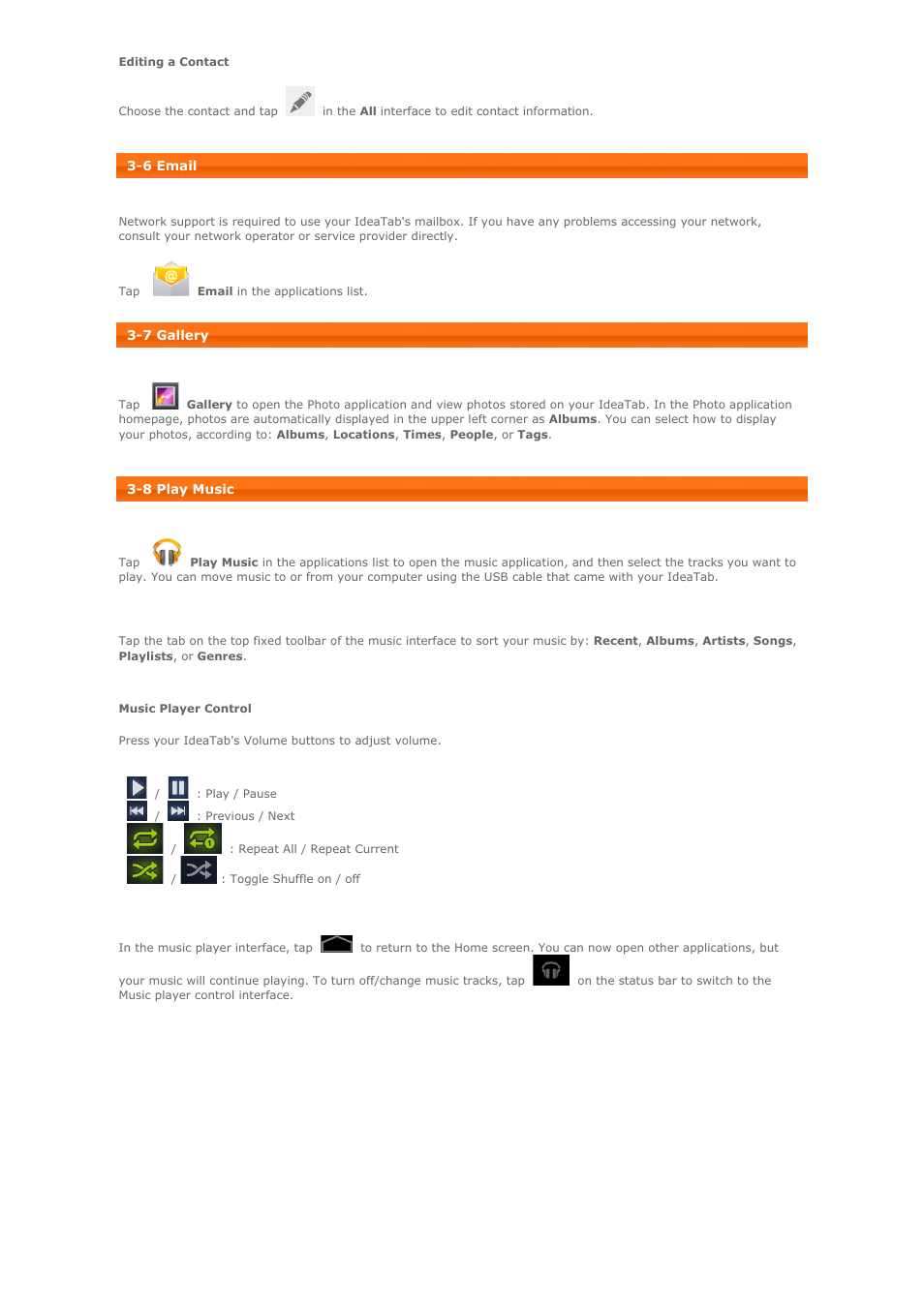 Lenovo A2109 Tablet User Manual | Page 13 / 23