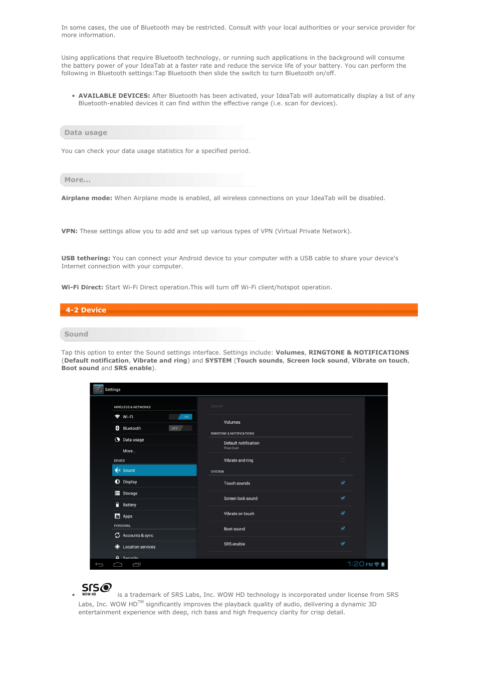Lenovo A2109 Tablet User Manual | Page 15 / 23