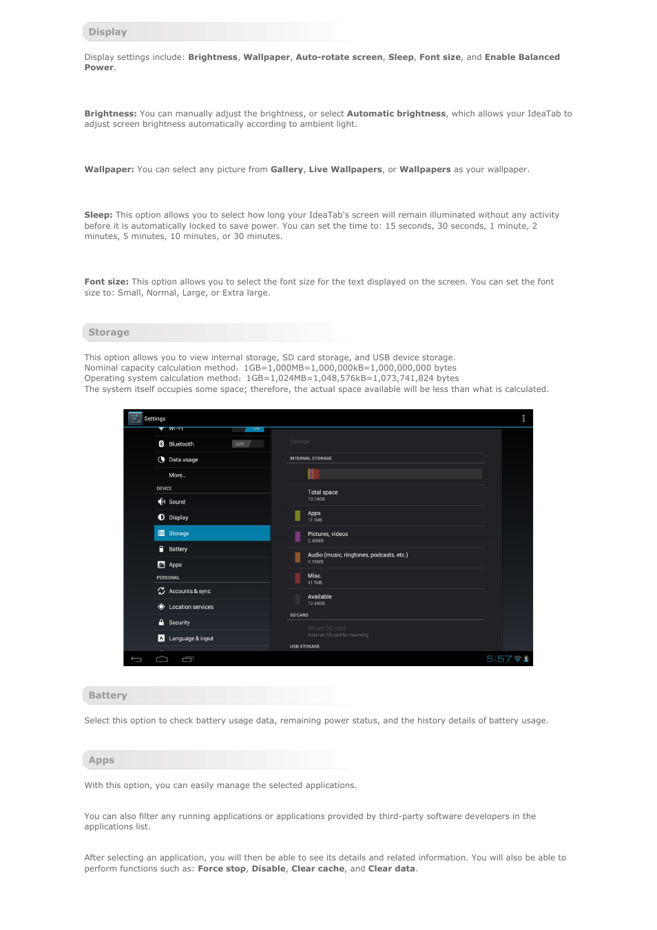 Lenovo A2109 Tablet User Manual | Page 16 / 23