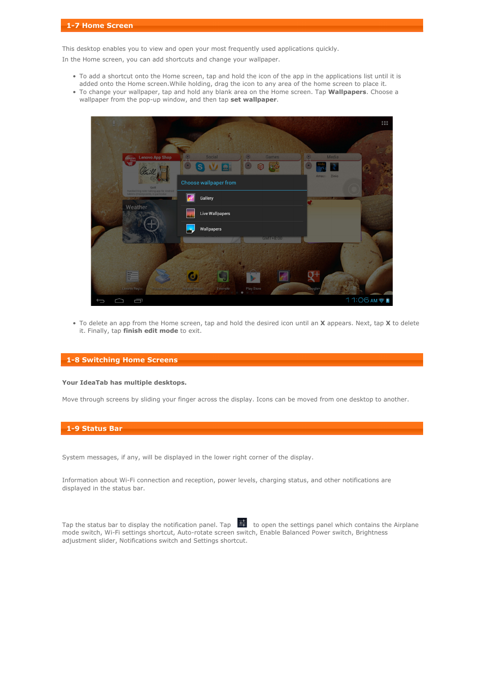 Lenovo A2109 Tablet User Manual | Page 5 / 23