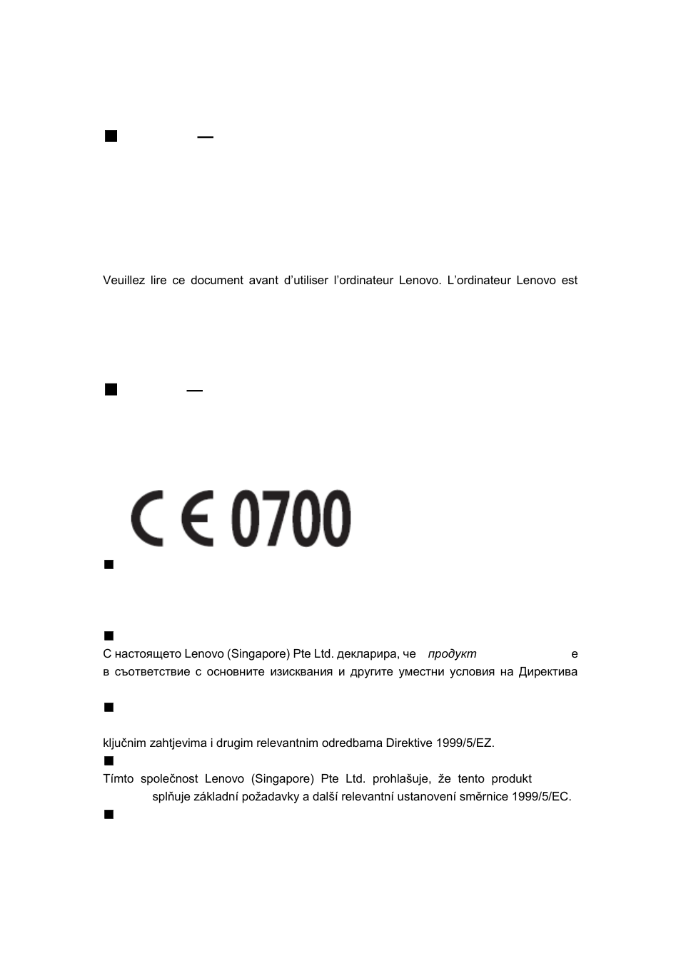 Lenovo regulatory notice, Read first — regulatory information, Europe — eu declaration of conformity | Lenovo A10-70 Tablet User Manual | Page 2 / 9