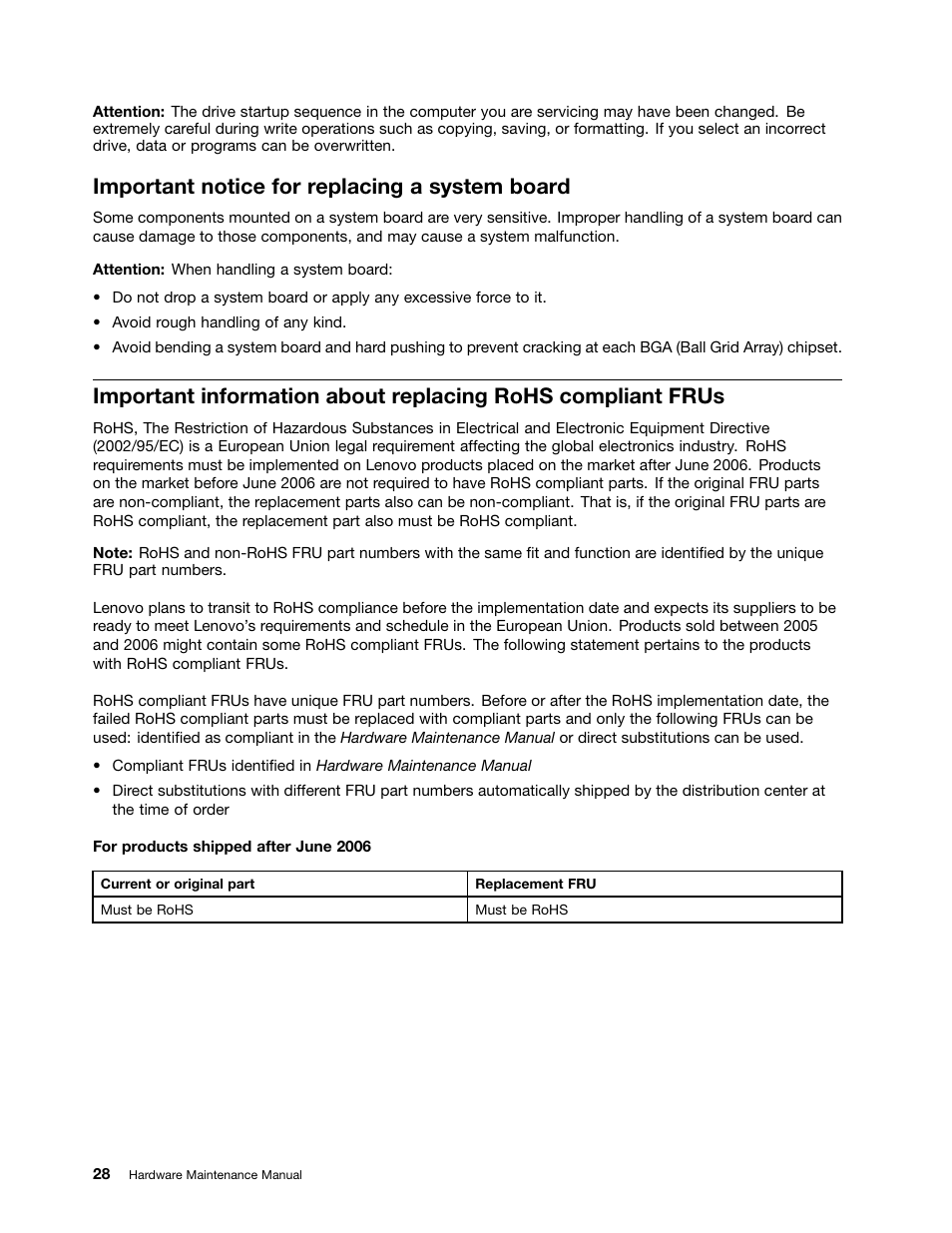 Important notice for replacing a system board | Lenovo B470e Notebook User Manual | Page 34 / 92