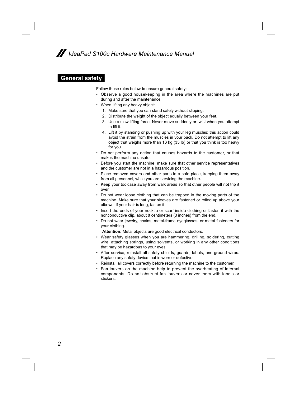 Lenovo IdeaPad S100c Notebook User Manual | Page 6 / 89