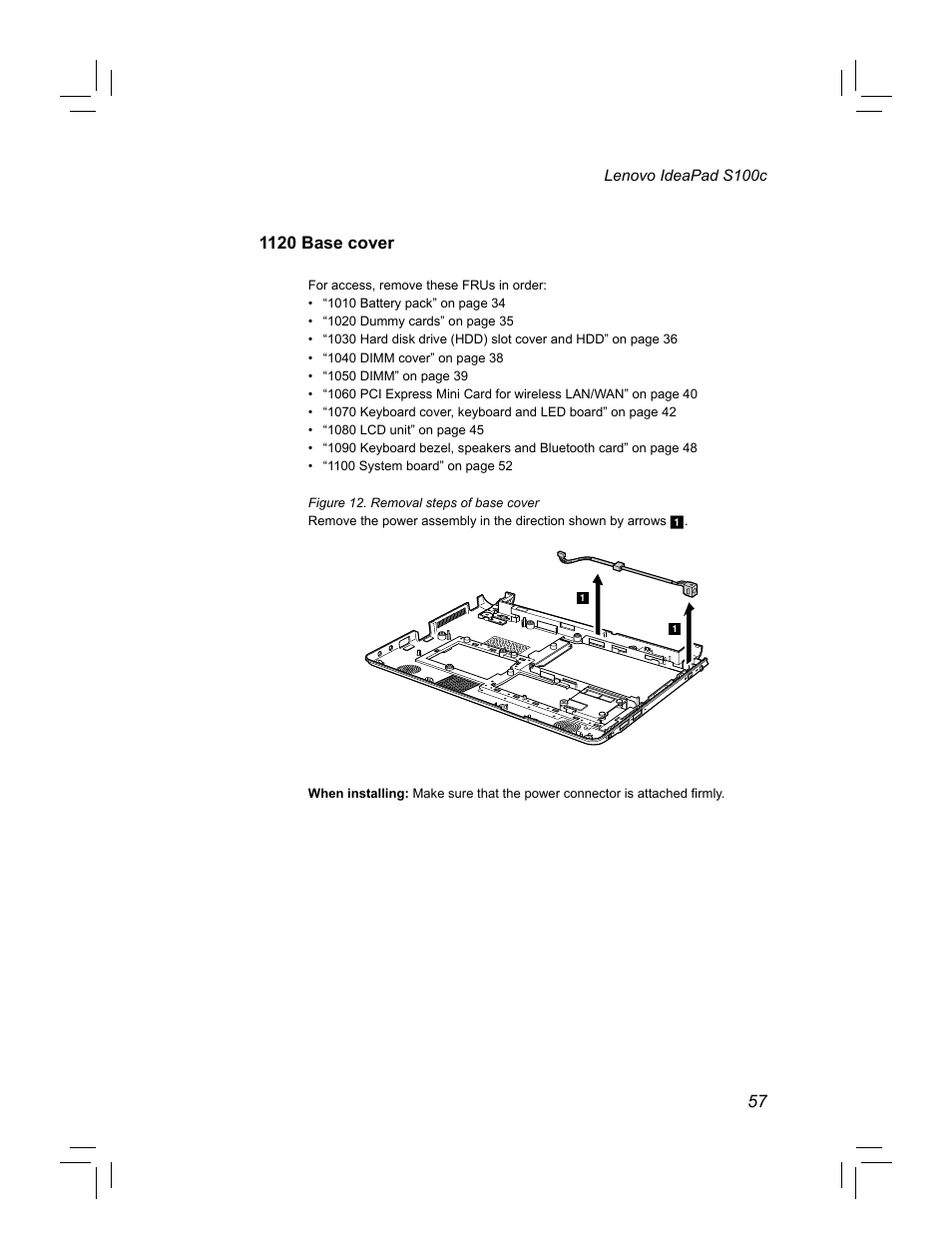 1120 base cover | Lenovo IdeaPad S100c Notebook User Manual | Page 61 / 89