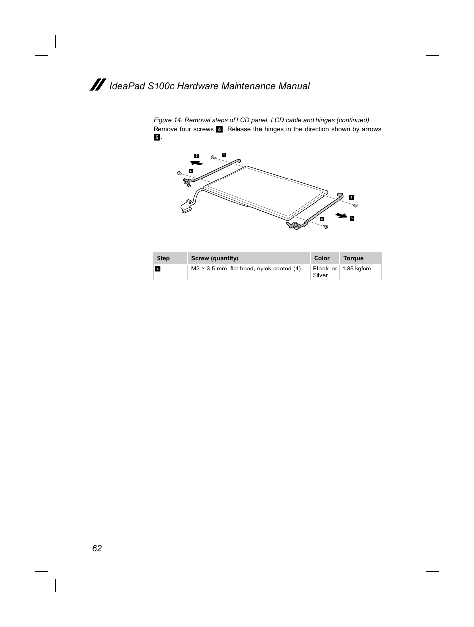 Ideapad s100c hardware maintenance manual | Lenovo IdeaPad S100c Notebook User Manual | Page 66 / 89