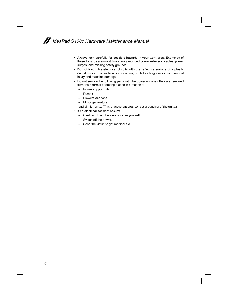 Ideapad s100c hardware maintenance manual | Lenovo IdeaPad S100c Notebook User Manual | Page 8 / 89
