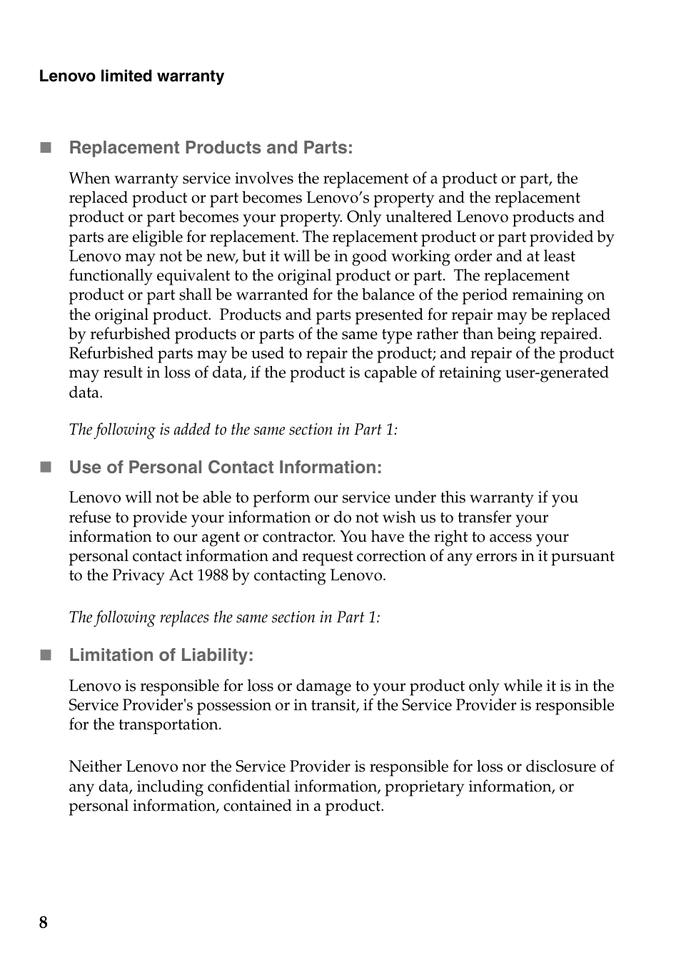 Lenovo B5400 Notebook User Manual | Page 8 / 23