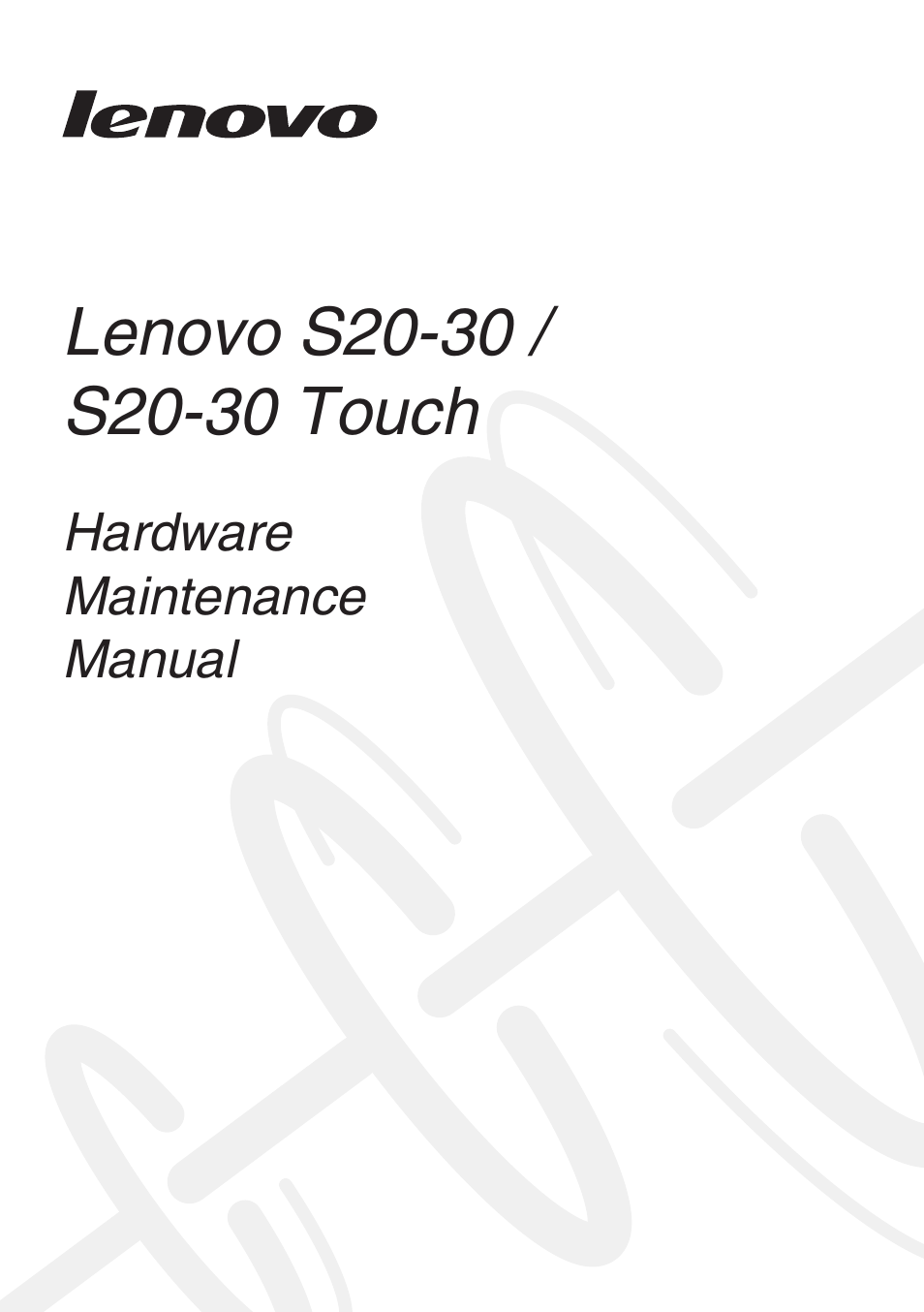 Lenovo S20-30 Touch Notebook User Manual | 82 pages