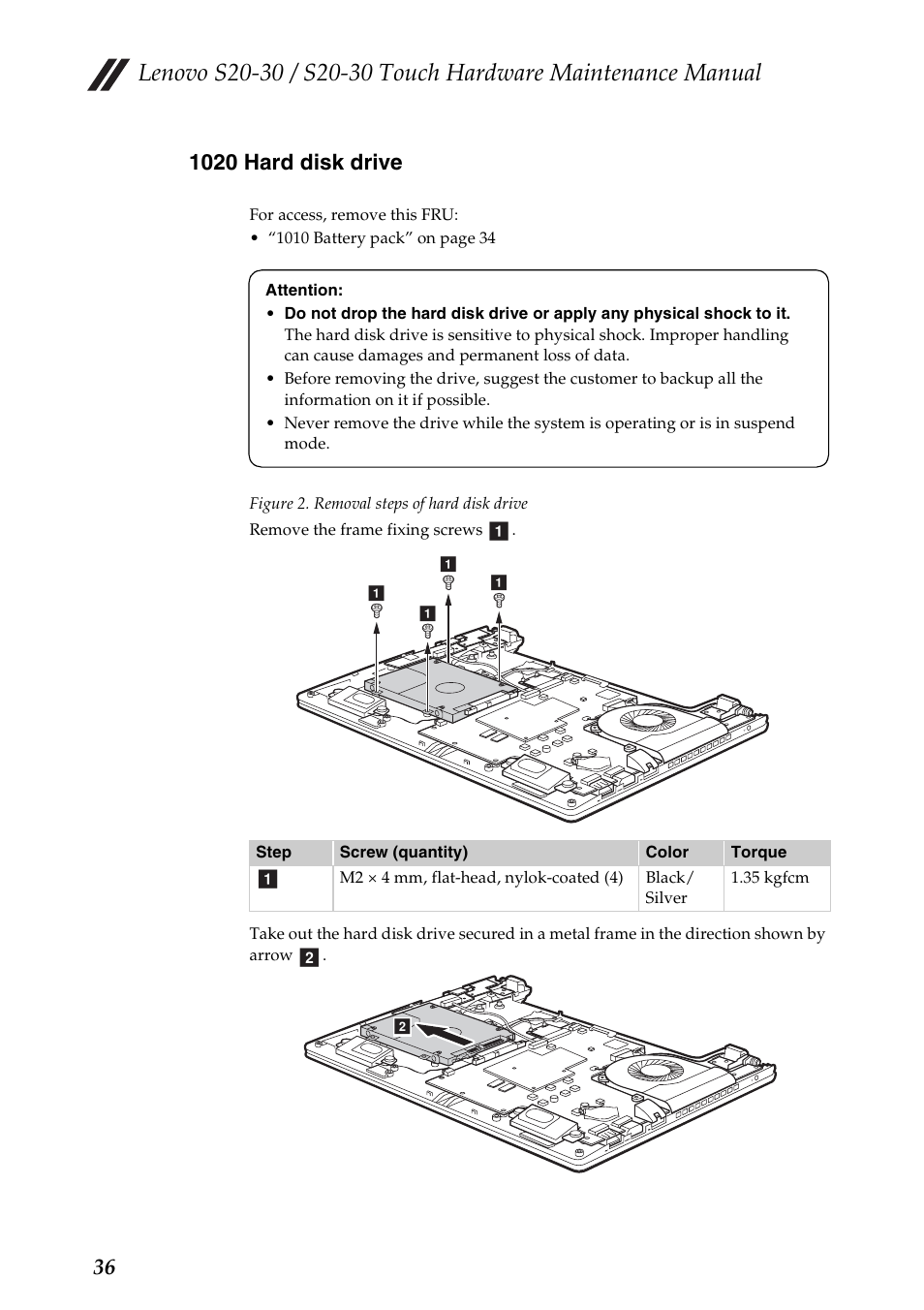 1020 hard disk drive | Lenovo S20-30 Touch Notebook User Manual | Page 40 / 82