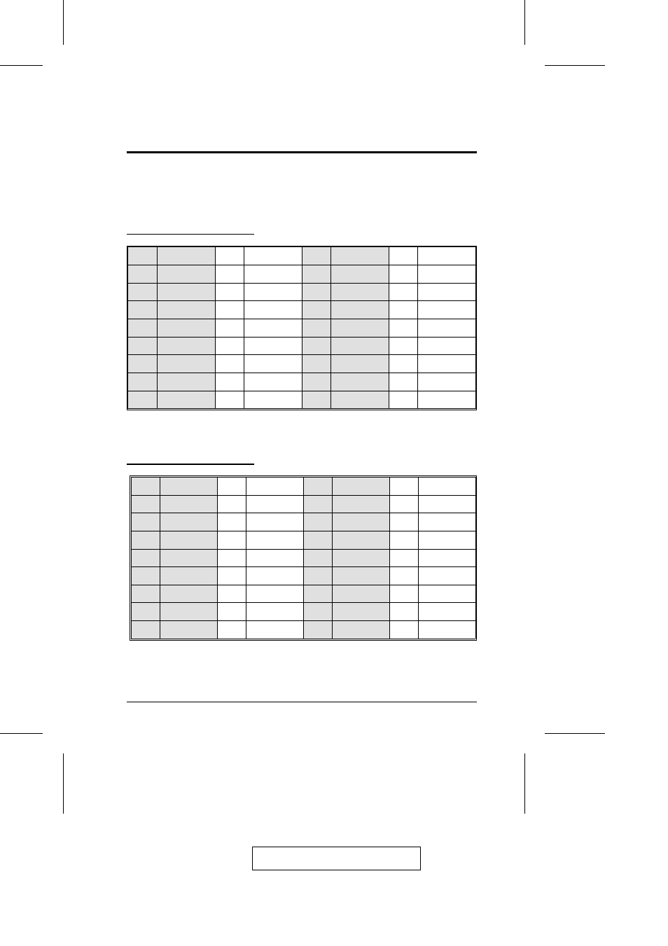 Appendix, Connection tables | ATEN CL-1208 User Manual | Page 65 / 73