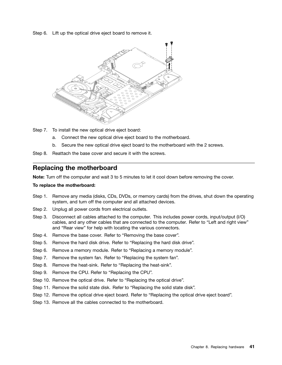Replacing the motherboard | Lenovo A730 All-in-One IdeaCentre User Manual | Page 47 / 75