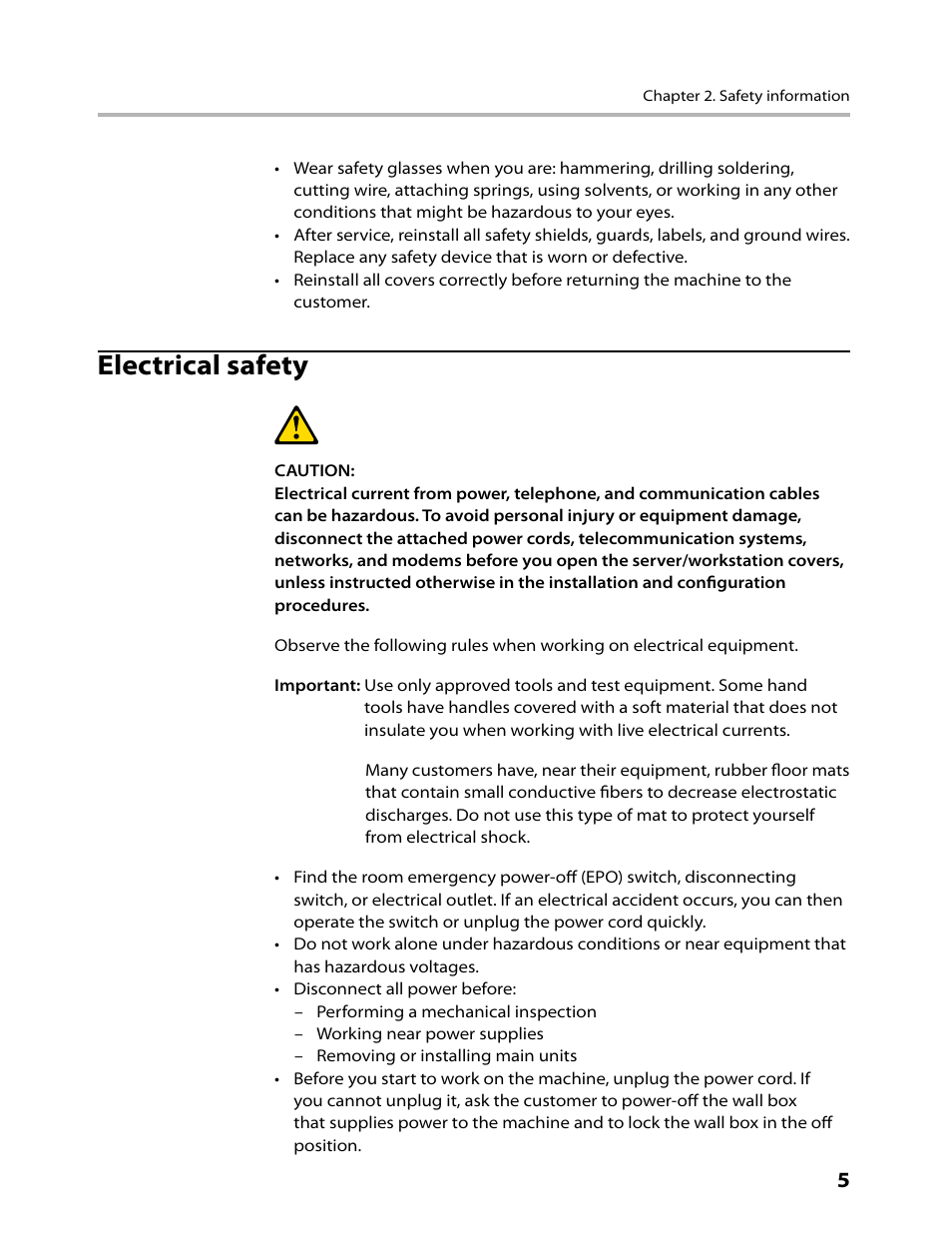 Electrical safety | Lenovo 3000 C305 All-In-One User Manual | Page 7 / 71