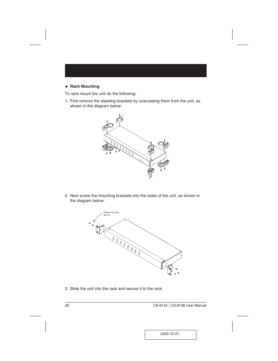 Stacking and rack mounting 28 | ATEN CS-9134 User Manual | Page 32 / 34