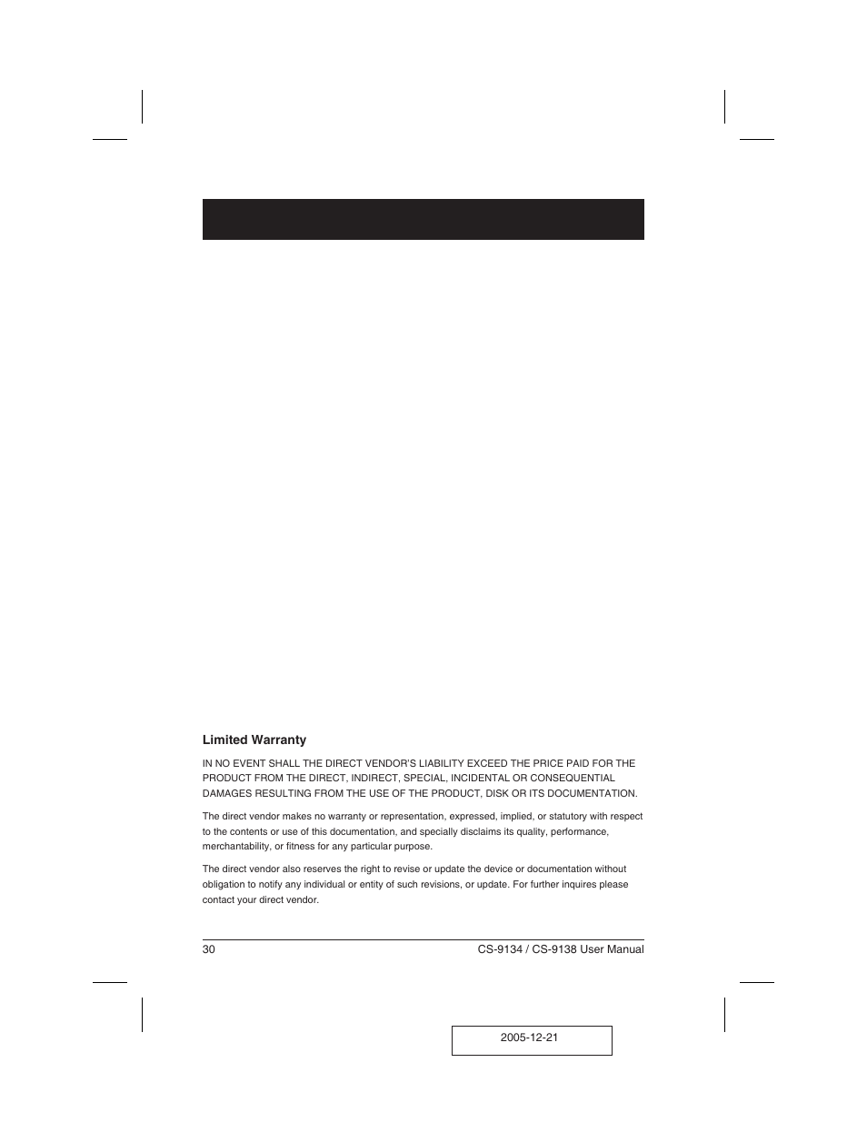 Specifications 30 | ATEN CS-9134 User Manual | Page 34 / 34