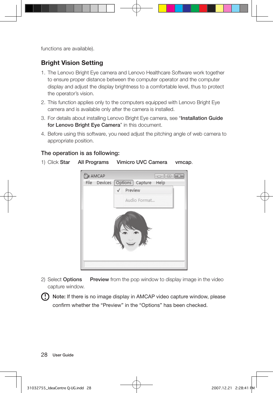 Bright vision setting | Lenovo IdeaCentre Q200 User Manual | Page 33 / 49