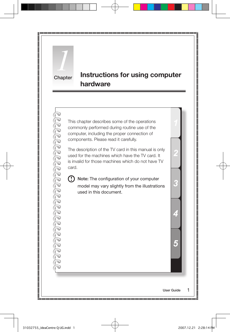 Instructions for using computer hardware | Lenovo IdeaCentre Q200 User Manual | Page 6 / 49