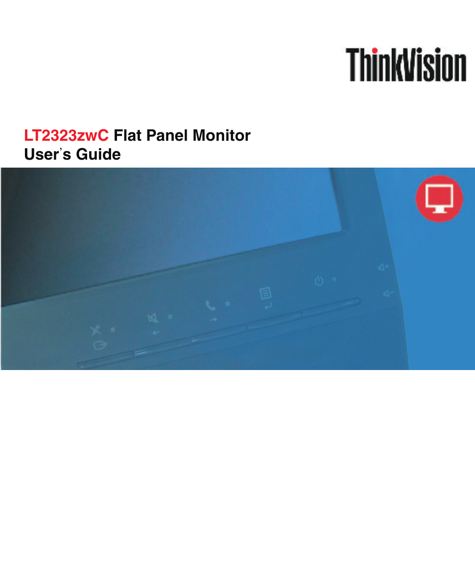 Lenovo ThinkVision LT2323z Wide User Manual | 42 pages