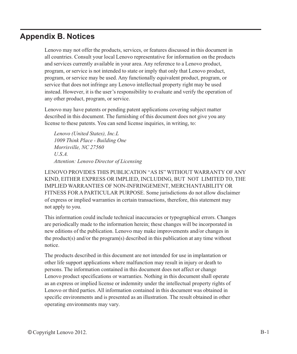 Appendix b. notices | Lenovo ThinkVision LT2323z Wide User Manual | Page 39 / 42