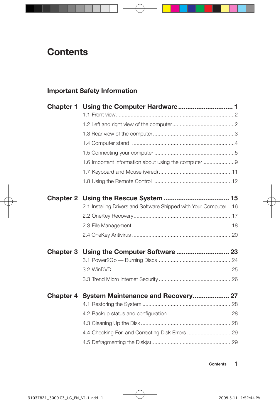 Lenovo 3000 C305 All-In-One User Manual | Page 4 / 41