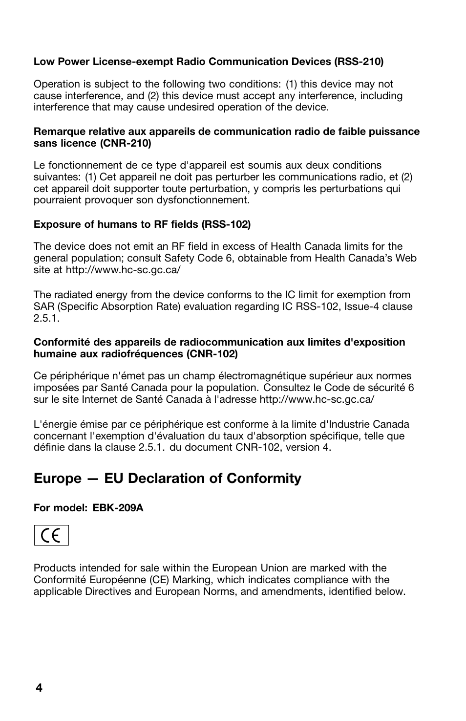 Europe — eu declaration of conformity | Lenovo ThinkPad Tablet 2 User Manual | Page 4 / 10