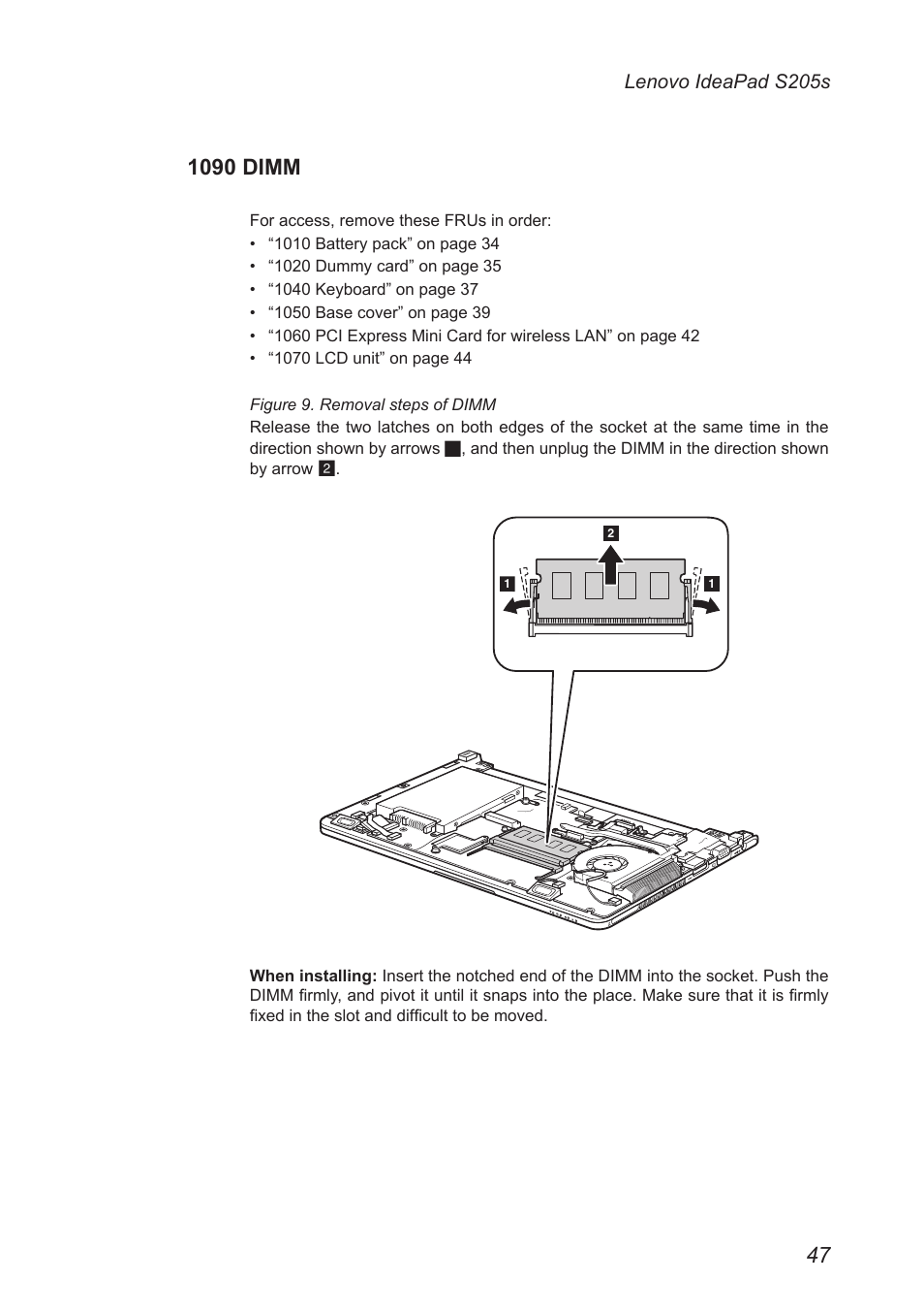 1090 dimm | Lenovo IdeaPad S205s User Manual | Page 51 / 79