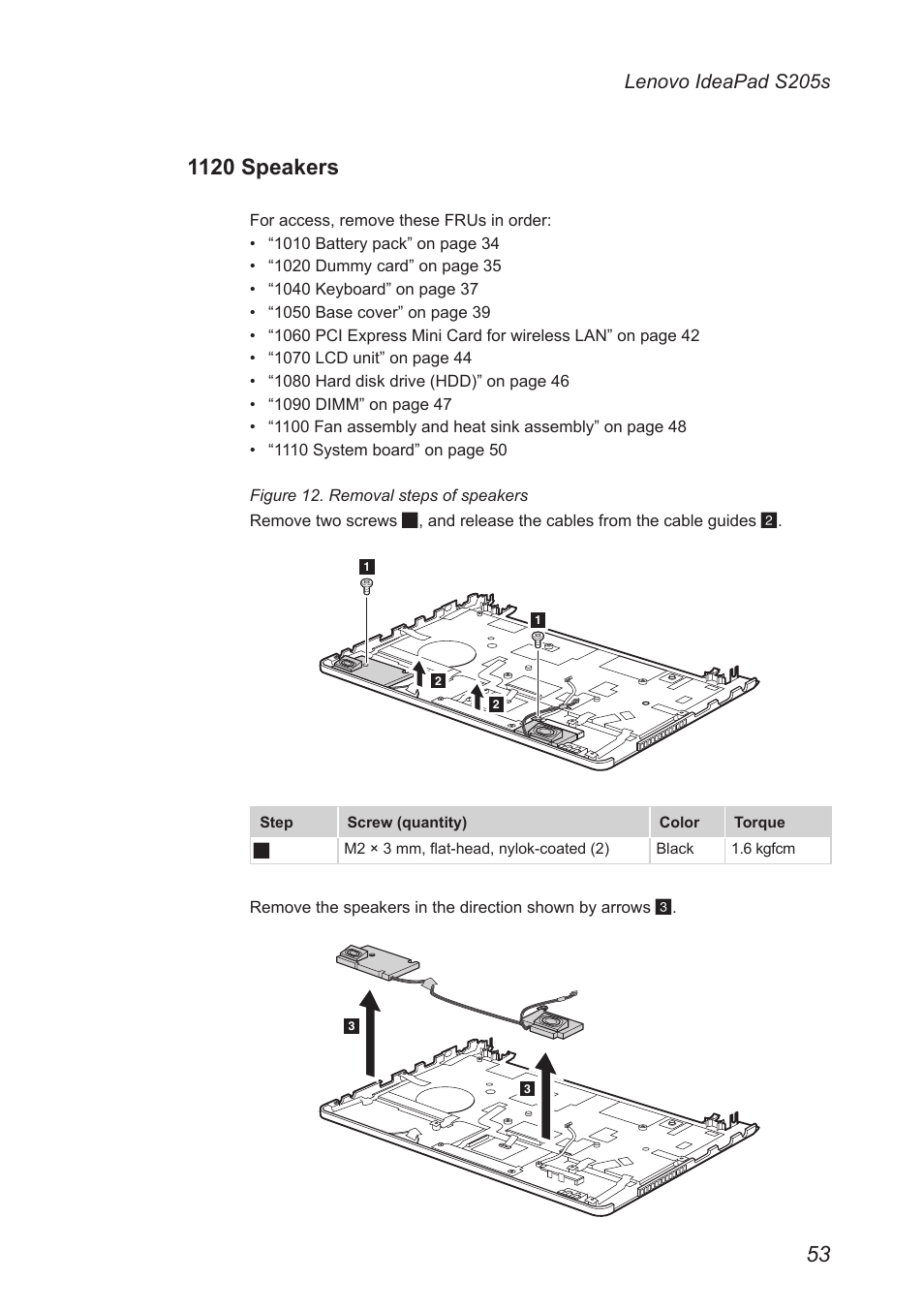 1120 speakers, Lenovo ideapad s205s | Lenovo IdeaPad S205s User Manual | Page 57 / 79