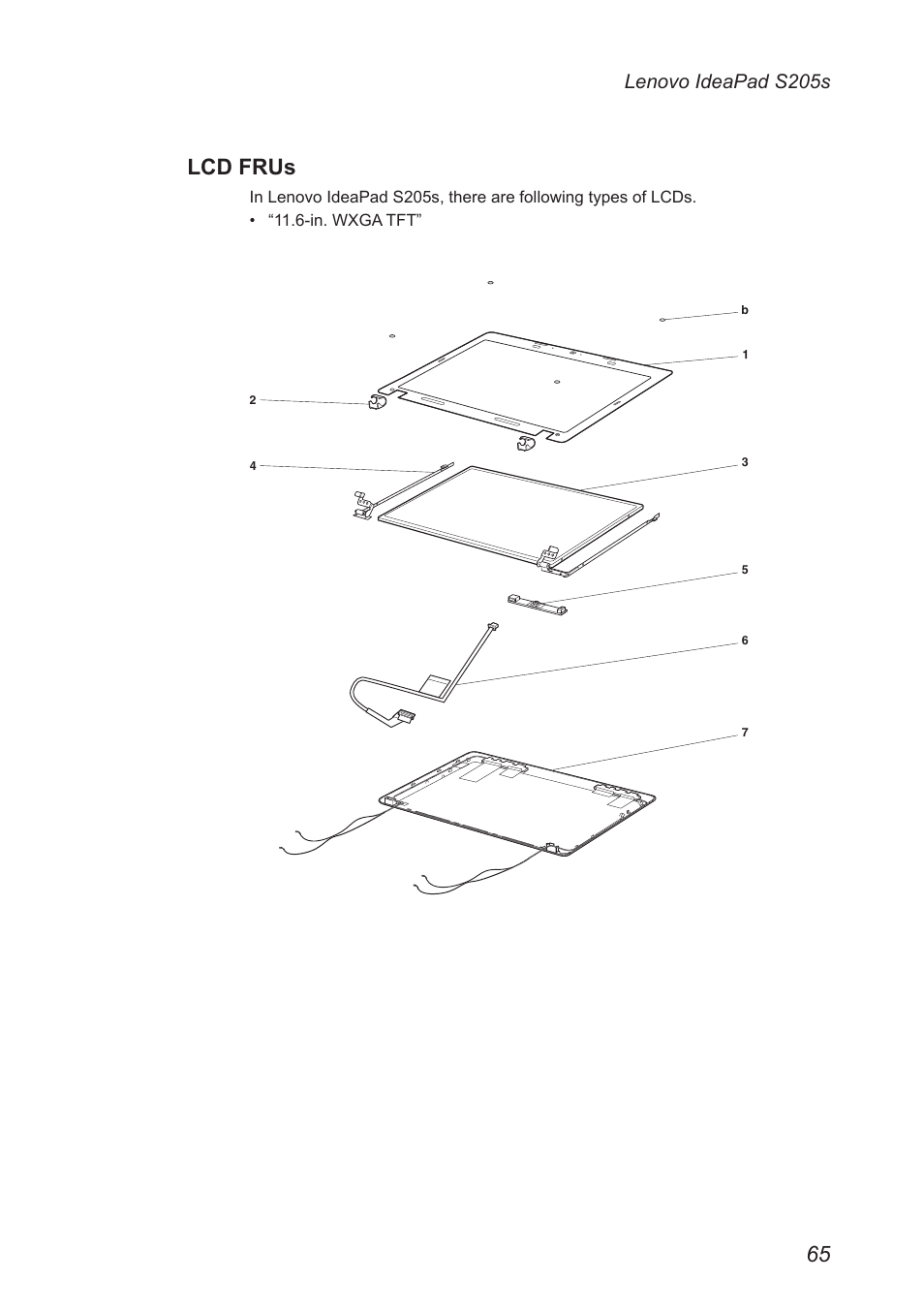 Lcd frus, Lenovo ideapad s205s | Lenovo IdeaPad S205s User Manual | Page 69 / 79