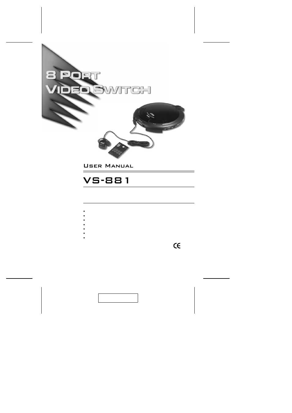 ATEN VS-881 User Manual | 16 pages