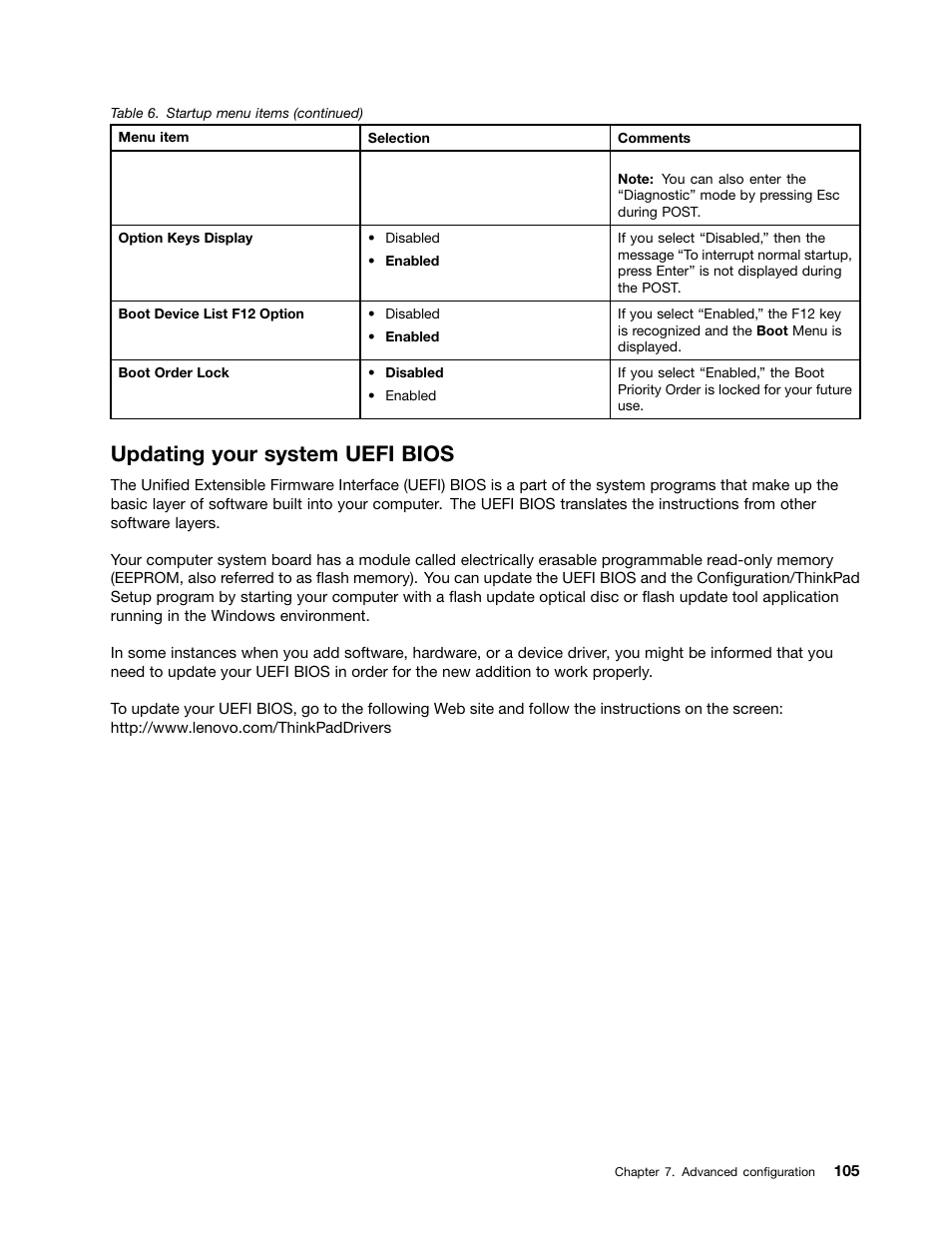 Updating your system uefi bios | Lenovo ThinkPad Edge E525 User Manual | Page 123 / 168