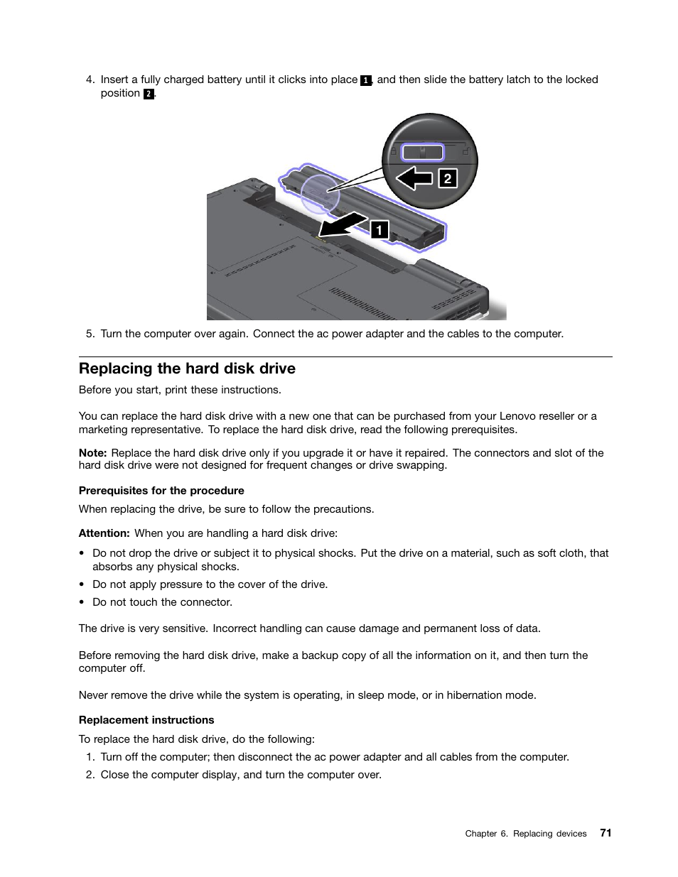 Replacing the hard disk drive | Lenovo ThinkPad Edge E525 User Manual | Page 89 / 168
