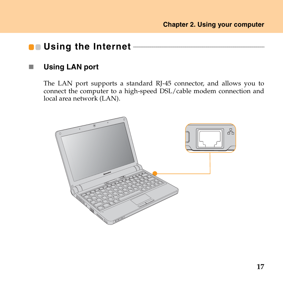 Using the internet | Lenovo IdeaPad S10 FR User Manual | Page 25 / 154