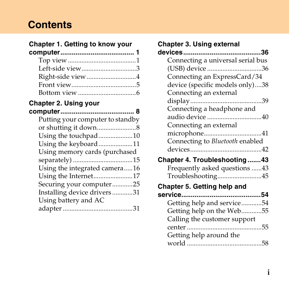 Lenovo IdeaPad S10 FR User Manual | Page 7 / 154