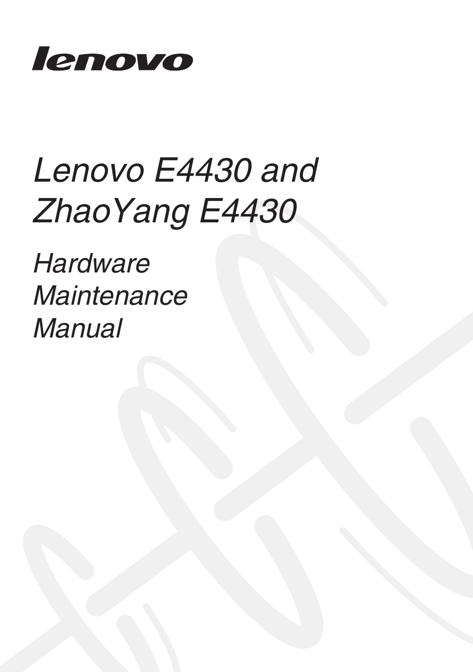 Lenovo E4430 User Manual | 91 pages