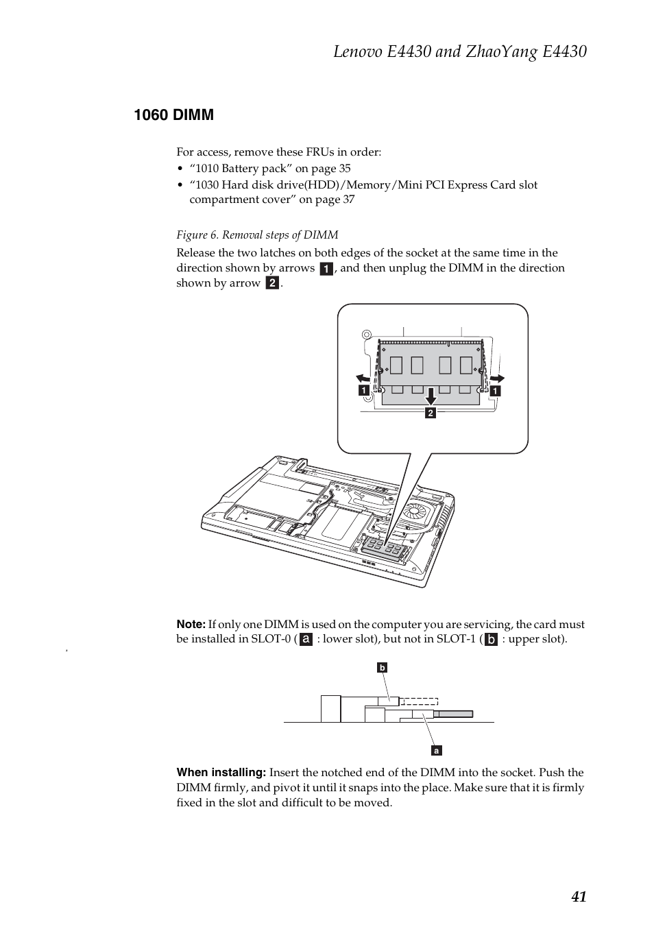 1060 dimm | Lenovo E4430 User Manual | Page 45 / 91