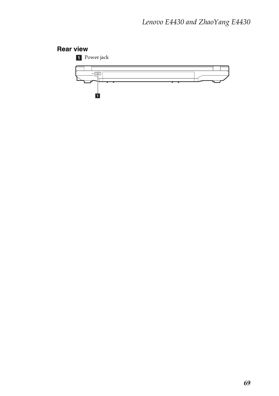 Rear view | Lenovo E4430 User Manual | Page 73 / 91