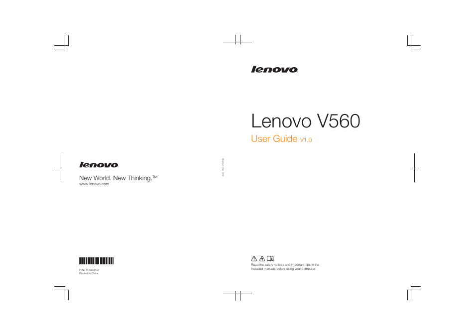 Lenovo V560 Notebook User Manual | 60 pages