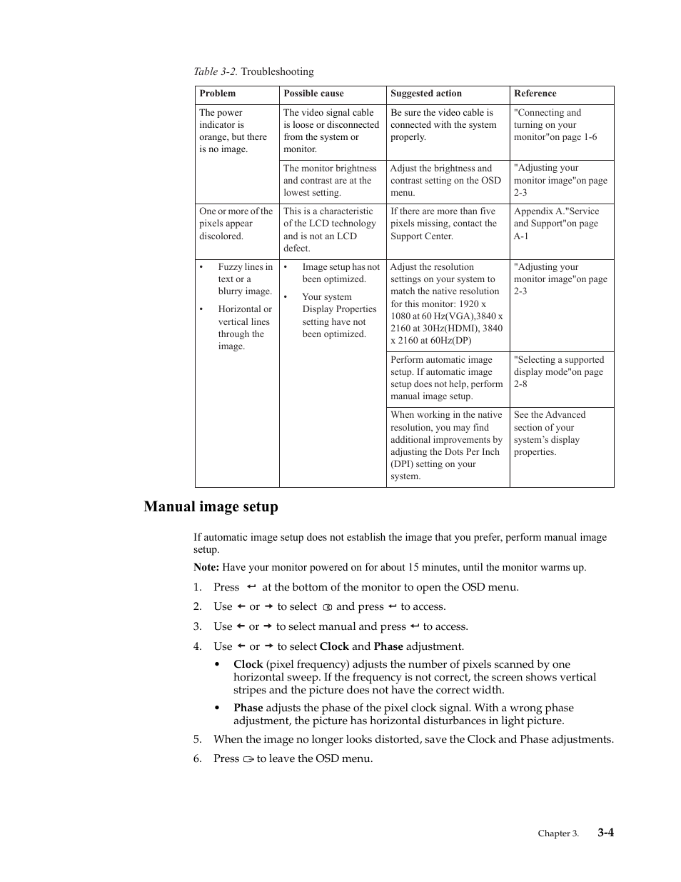 Manual image setup, Manual image setup -4 | Lenovo LI2821 Wide LCD Monitor User Manual | Page 30 / 40