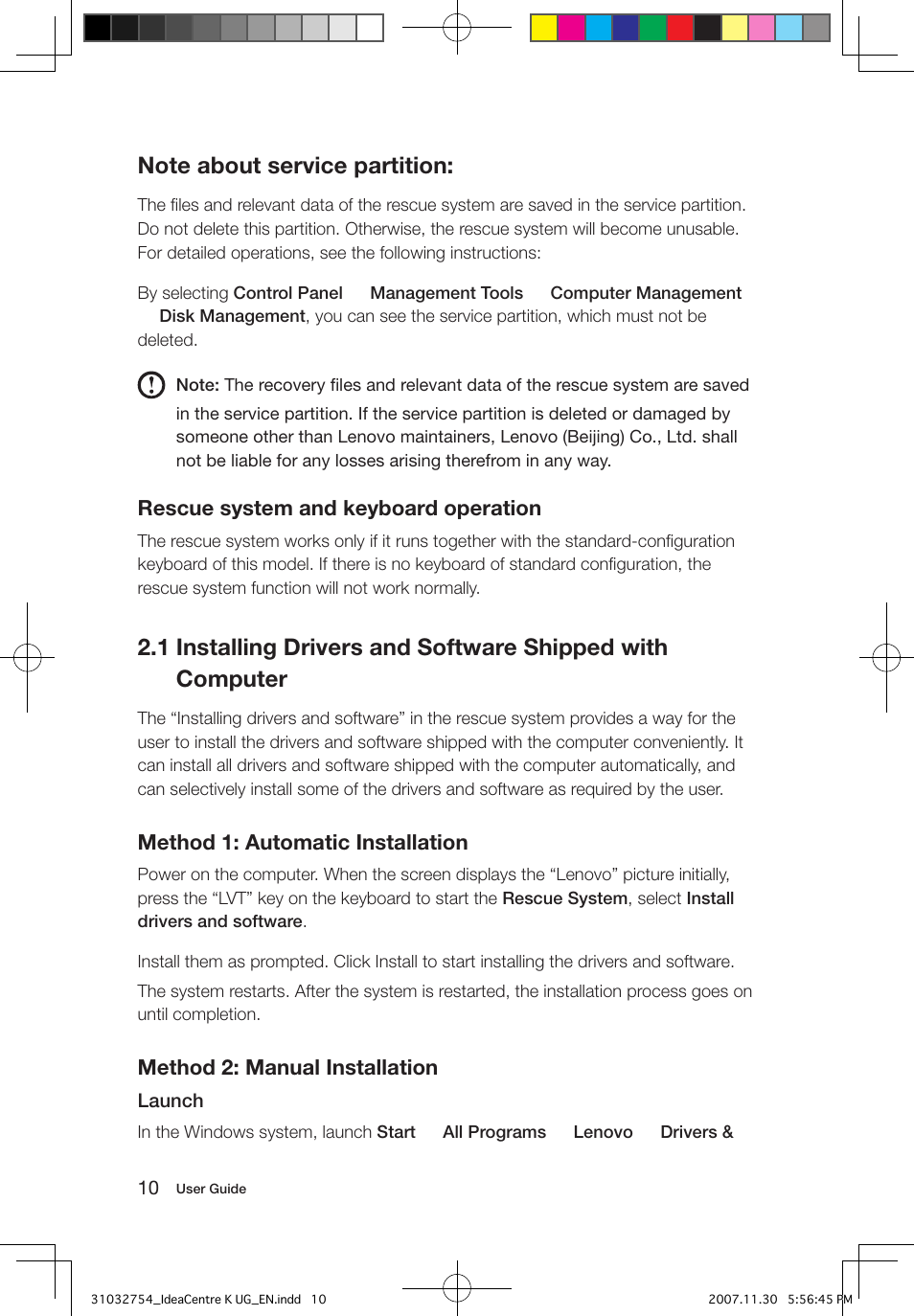 Lenovo IdeaCentre K200 User Manual | Page 15 / 39