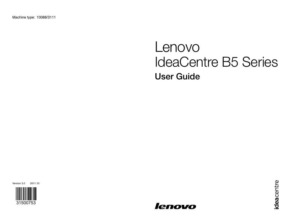 Lenovo IdeaCentre B520e User Manual | 49 pages