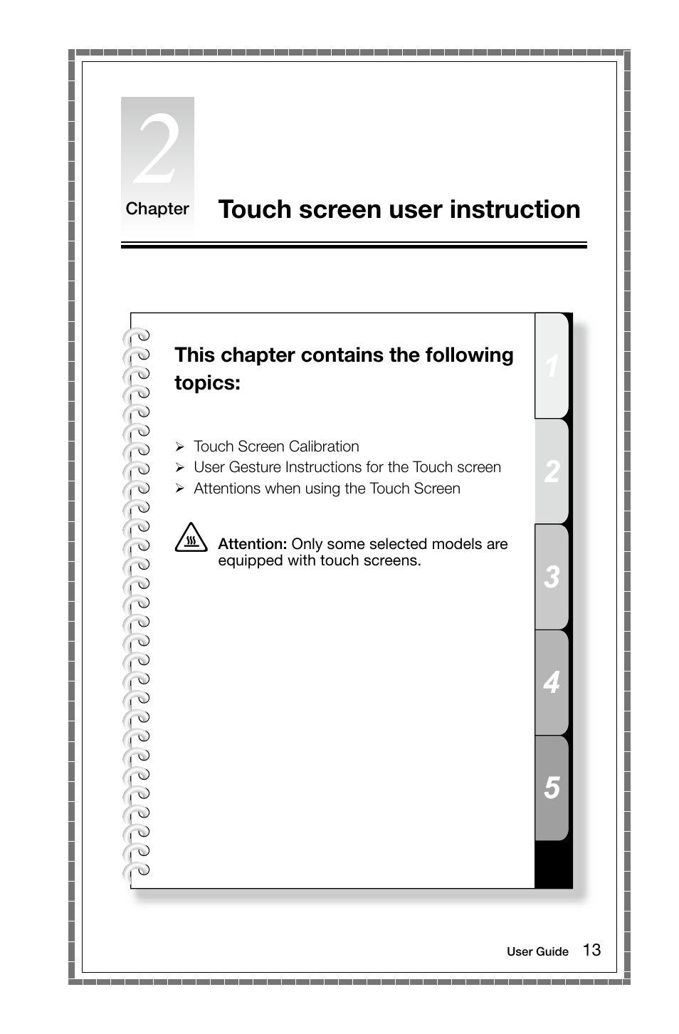 Touch screen user instruction | Lenovo IdeaCentre B520e User Manual | Page 18 / 49
