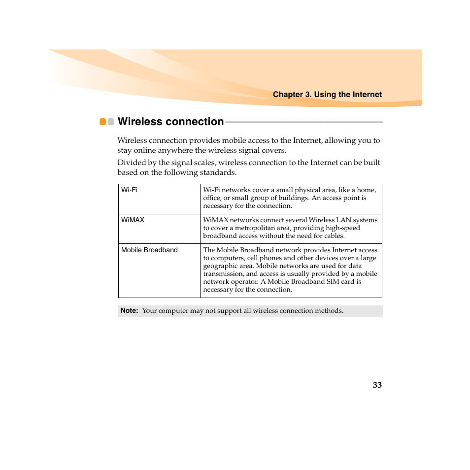 Wireless connection | Lenovo IdeaPad U450 User Manual | Page 47 / 142