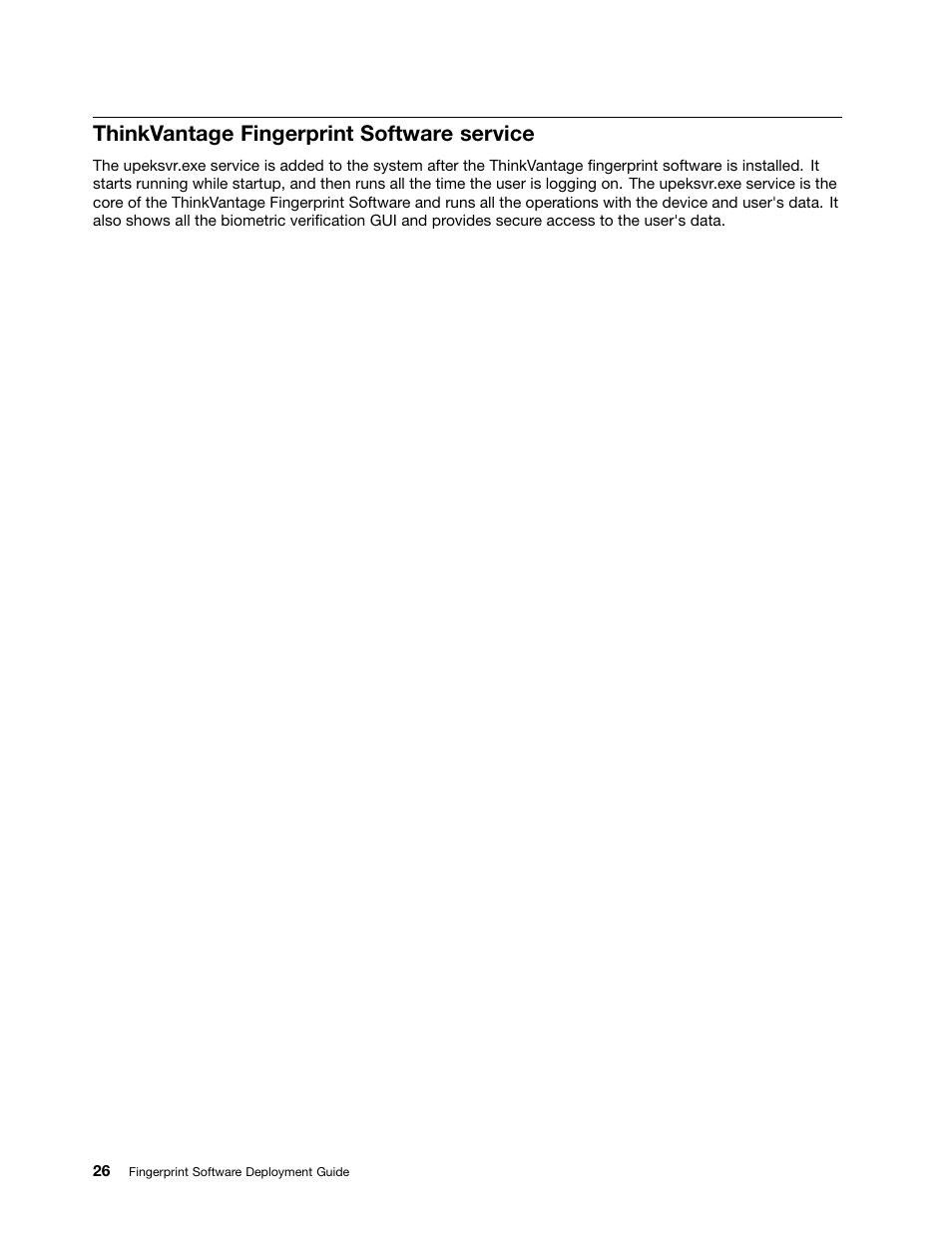 Thinkvantage fingerprint software service | Lenovo ThinkCentre A51 User Manual | Page 34 / 44