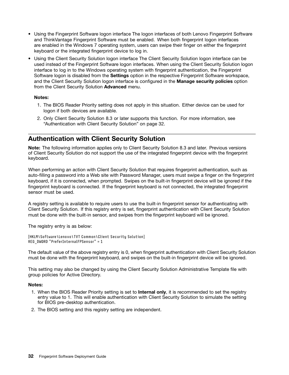 Authentication with client security solution | Lenovo ThinkCentre A51 User Manual | Page 40 / 44