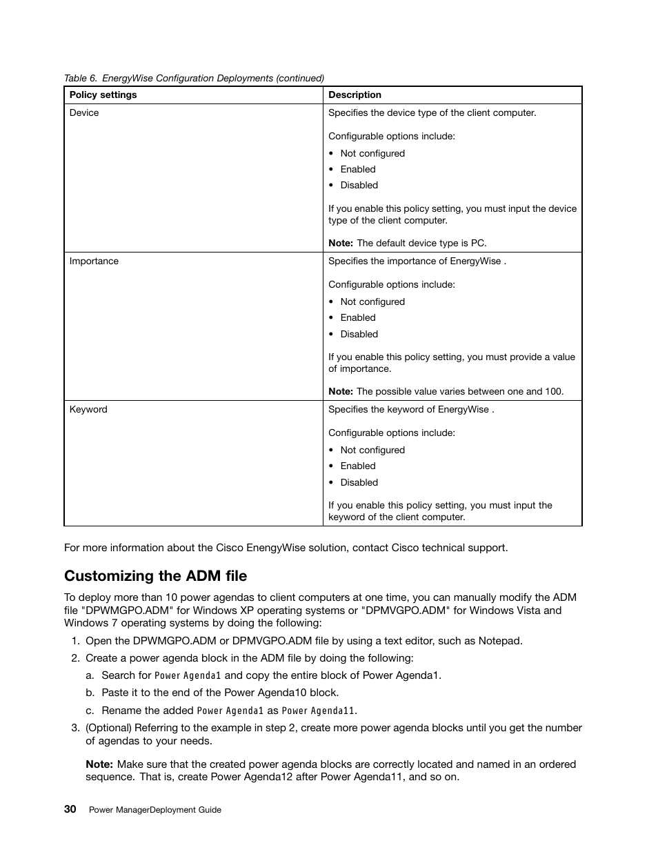 Customizing the adm file | Lenovo ThinkCentre M71e User Manual | Page 36 / 44
