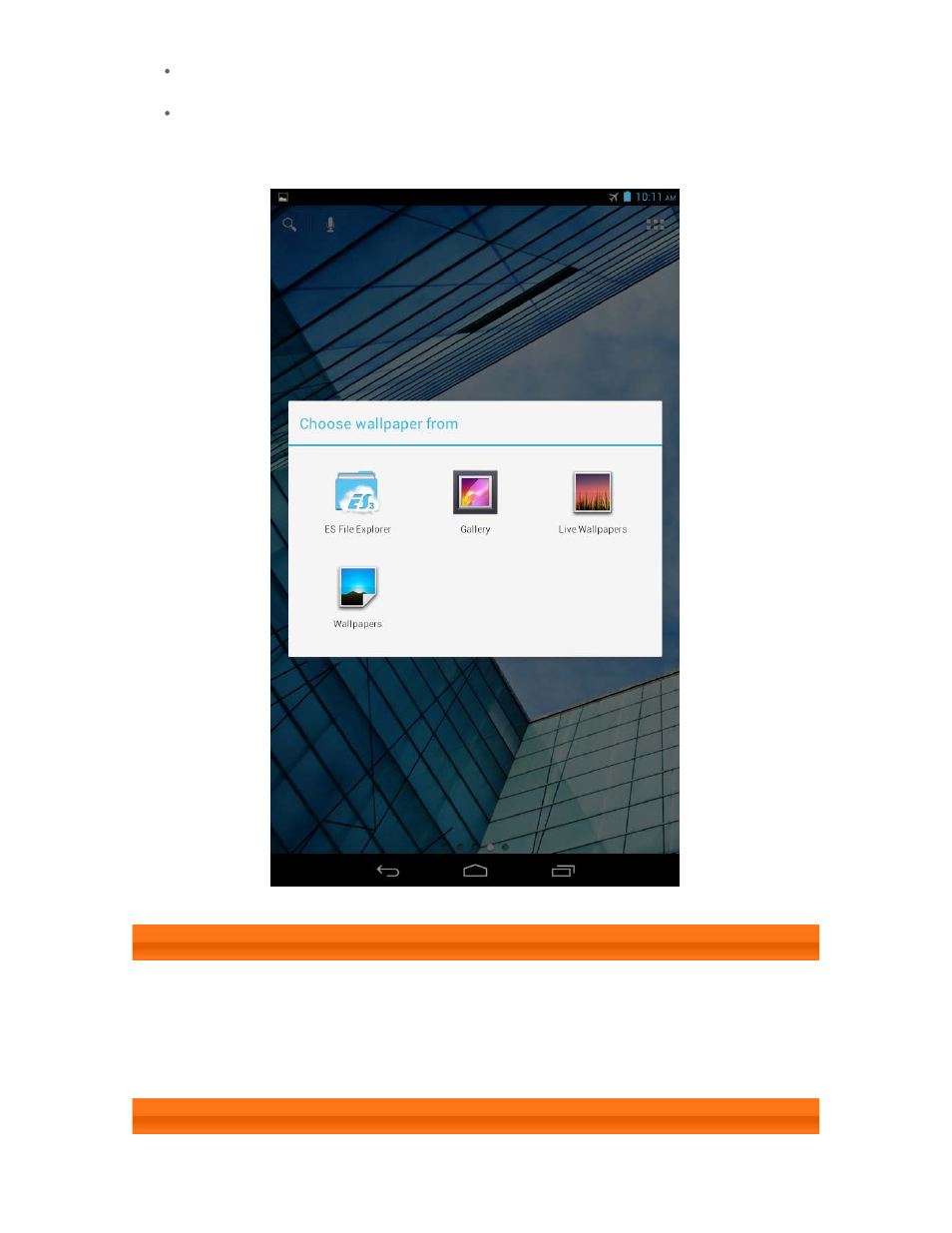 Switching home screens, Status bar | Lenovo A1000L Tablet User Manual | Page 7 / 25