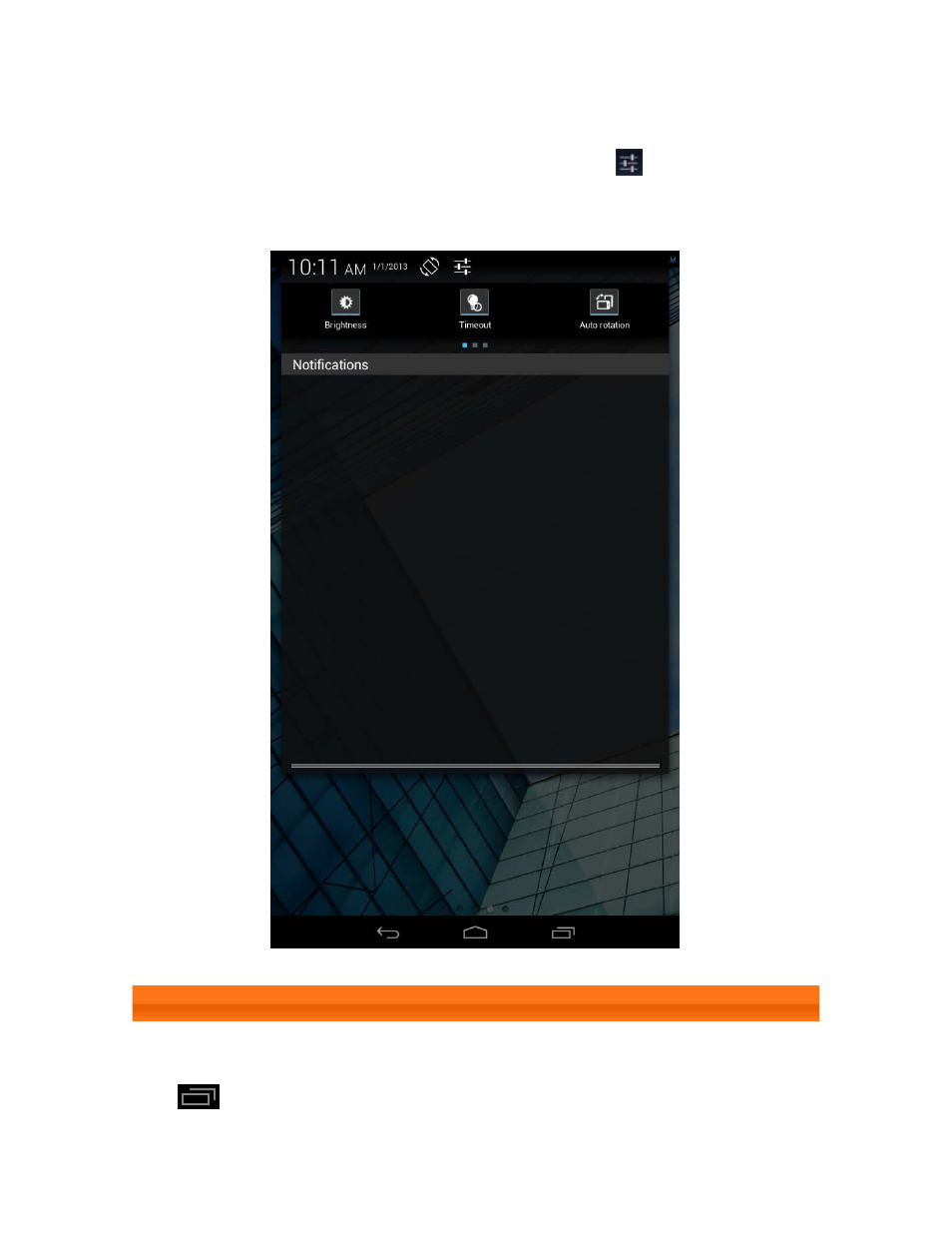 Recent apps | Lenovo A1000L Tablet User Manual | Page 8 / 25