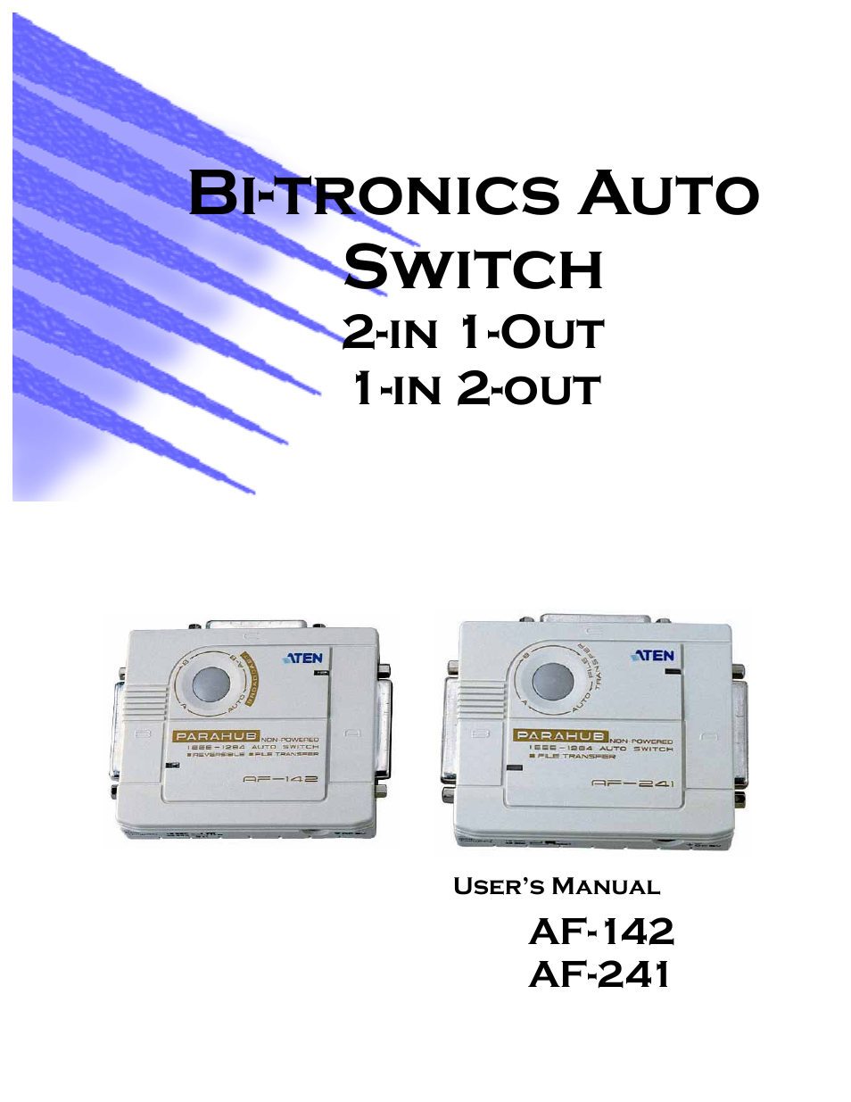 ATEN Bi-tronics Auto User Manual | 10 pages
