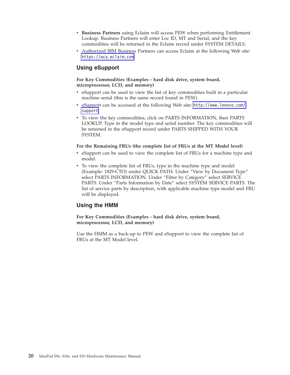 Using, Esupport | Lenovo IdeaPad S9e -FR User Manual | Page 28 / 142