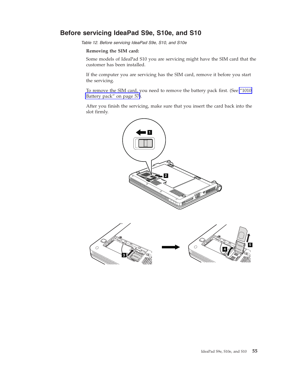 Before servicing ideapad s9e, s10e, and s10, Before, Servicing | Ideapad, S10e | Lenovo IdeaPad S9e -FR User Manual | Page 63 / 142