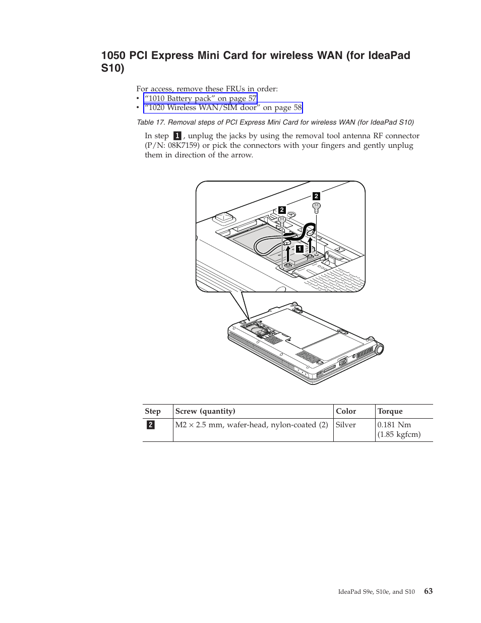 Express, Mini, Card | Wireless, Ideapad, S10) | Lenovo IdeaPad S9e -FR User Manual | Page 71 / 142